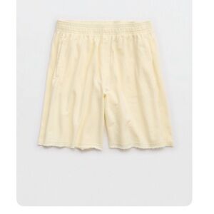 Aerie Let Loose Fleece Shorts in Natural Yellow